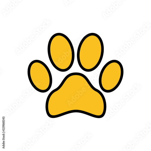 Paw icon isolated on white background. Paw Print icon