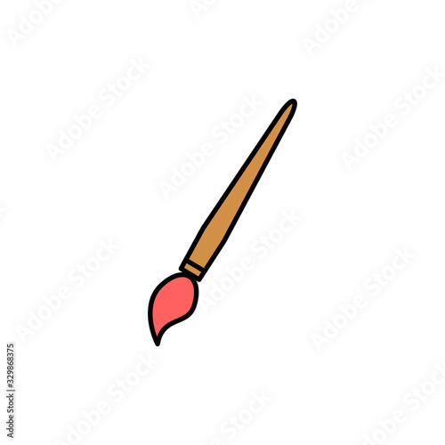 Paint icon isolated on white background. Paint brush vector icon. Paint roller icon