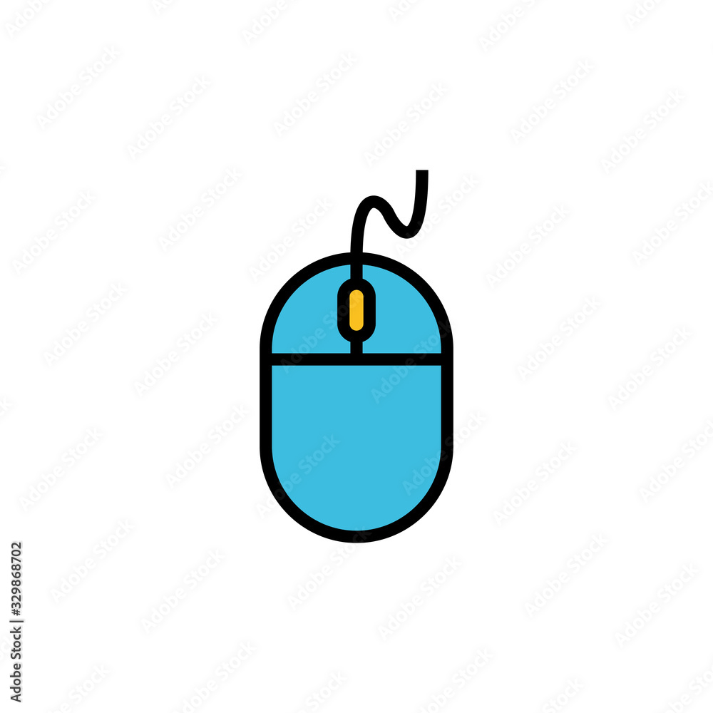 Computer Mouse Icon isolated on white background. Computer mouse vector icon Computer Mouse Icon isolated on white background. Computer mouse vector icon
