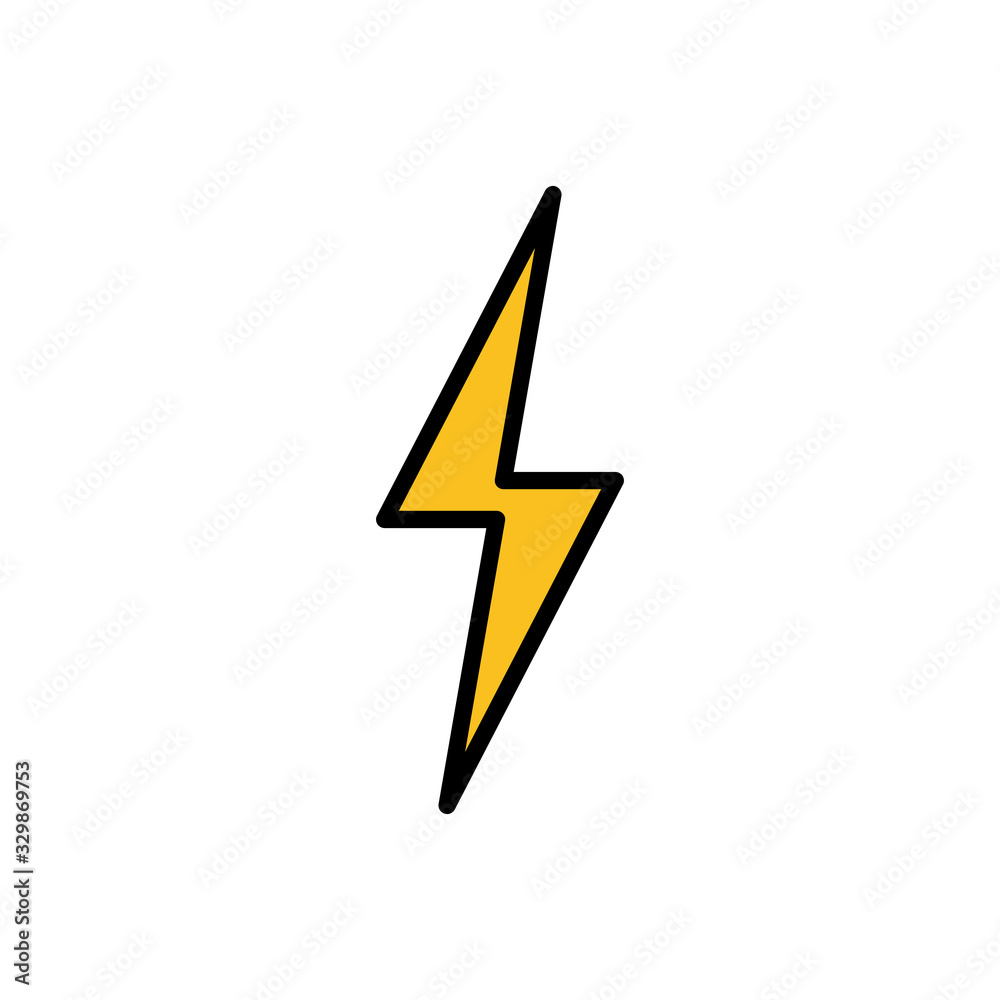 Lightning icon isolated on white background. Bolt icon vector. Energy and thunder electric icon Lightning icon isolated on white background. Bolt icon vector. Energy and thunder electric icon