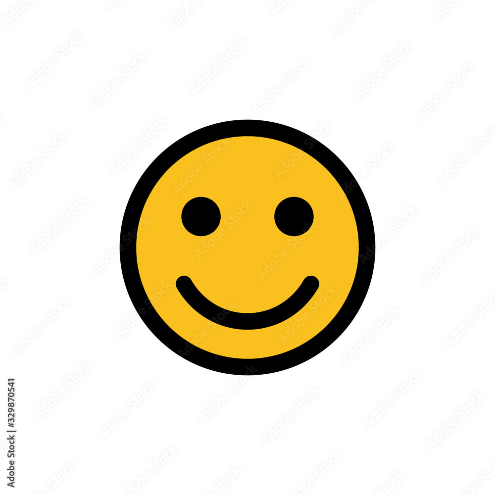 Fototapeta premium Smile icon isolated on white background. Smile vector icon. Emoticon Icon vector. Emoji