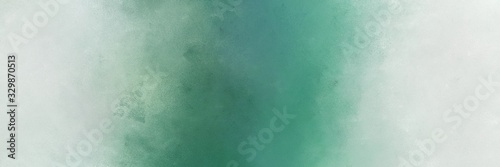 light gray, teal blue and cadet blue color background with space for text or image. vintage texture, distressed old textured painted design. can be used as horizontal background graphic