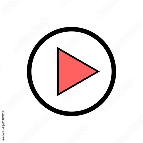Free Download play Icon isolated on white background. Play button vector icon. Video icon vector - GFXLoad