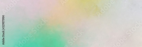 abstract painting background texture with pastel gray and medium aqua marine colors and space for text or image. can be used as header or banner