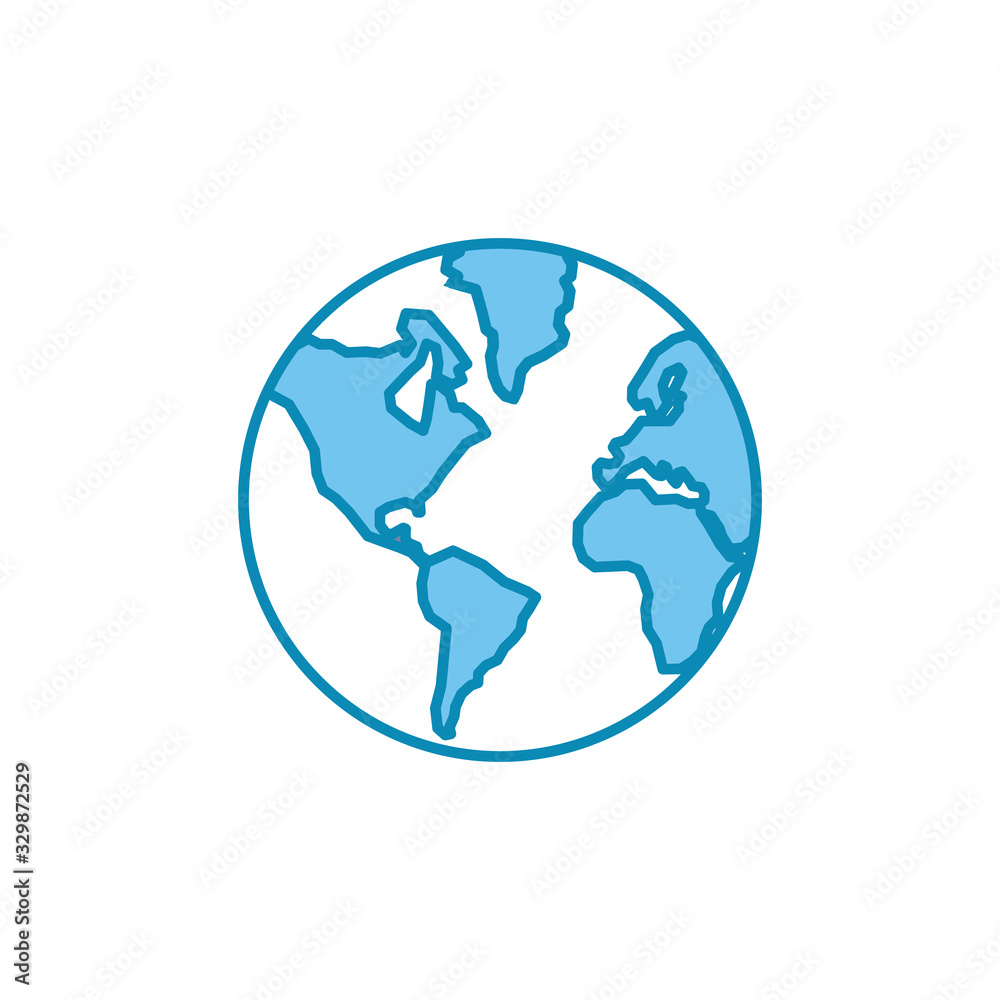 World map icon isolated on white background. World icon vector World map icon isolated on white background. World icon vector