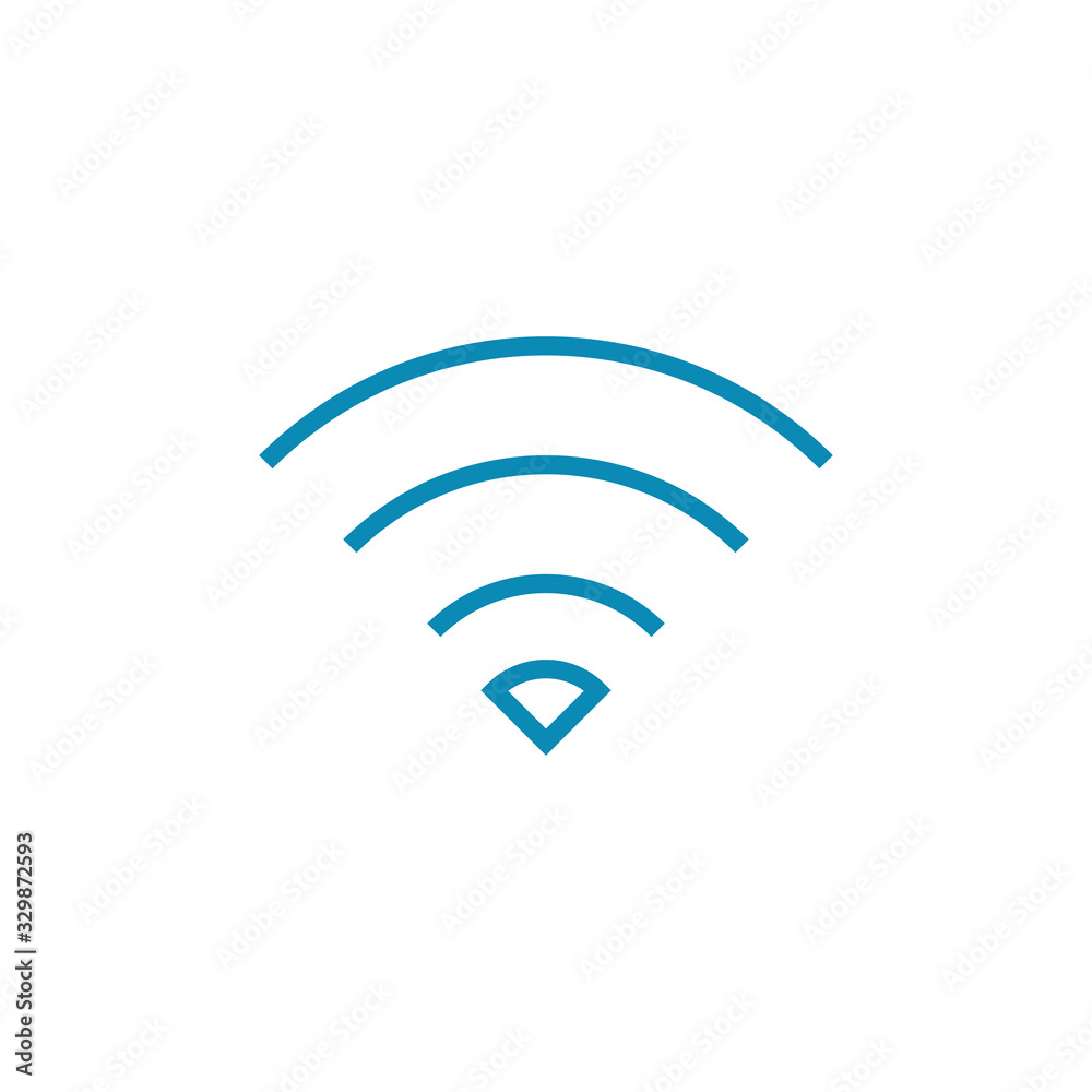 WIFI Icon isolated on white background. signal vector icon. Wireless and wifi icon or sign for remote internet access WIFI Icon isolated on white background. signal vector icon. Wireless and wifi icon or sign for remote internet access