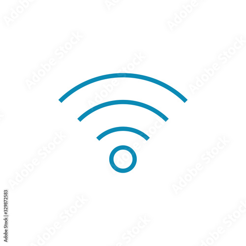 WIFI Icon isolated on white background. signal vector icon. Wireless and wifi icon or sign for remote internet access