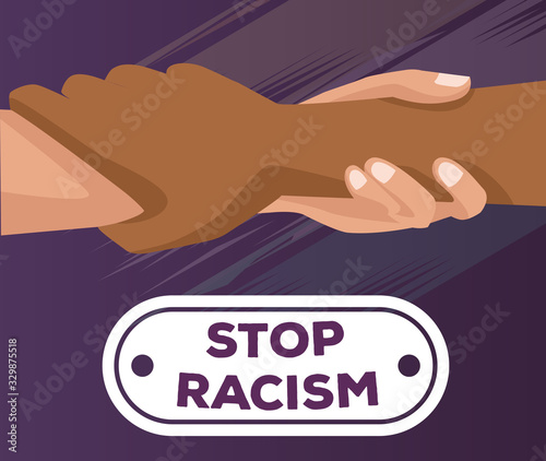 interracial handshake stop racism campaign