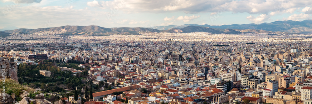 Fototapeta premium Panoramic view over the Athens city