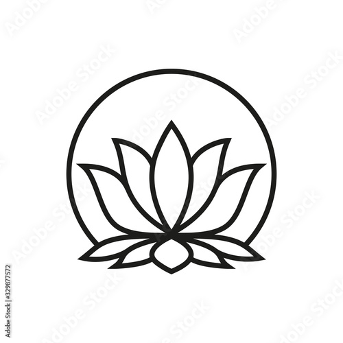 lotus vector icon, flower icon in trendy flat design 