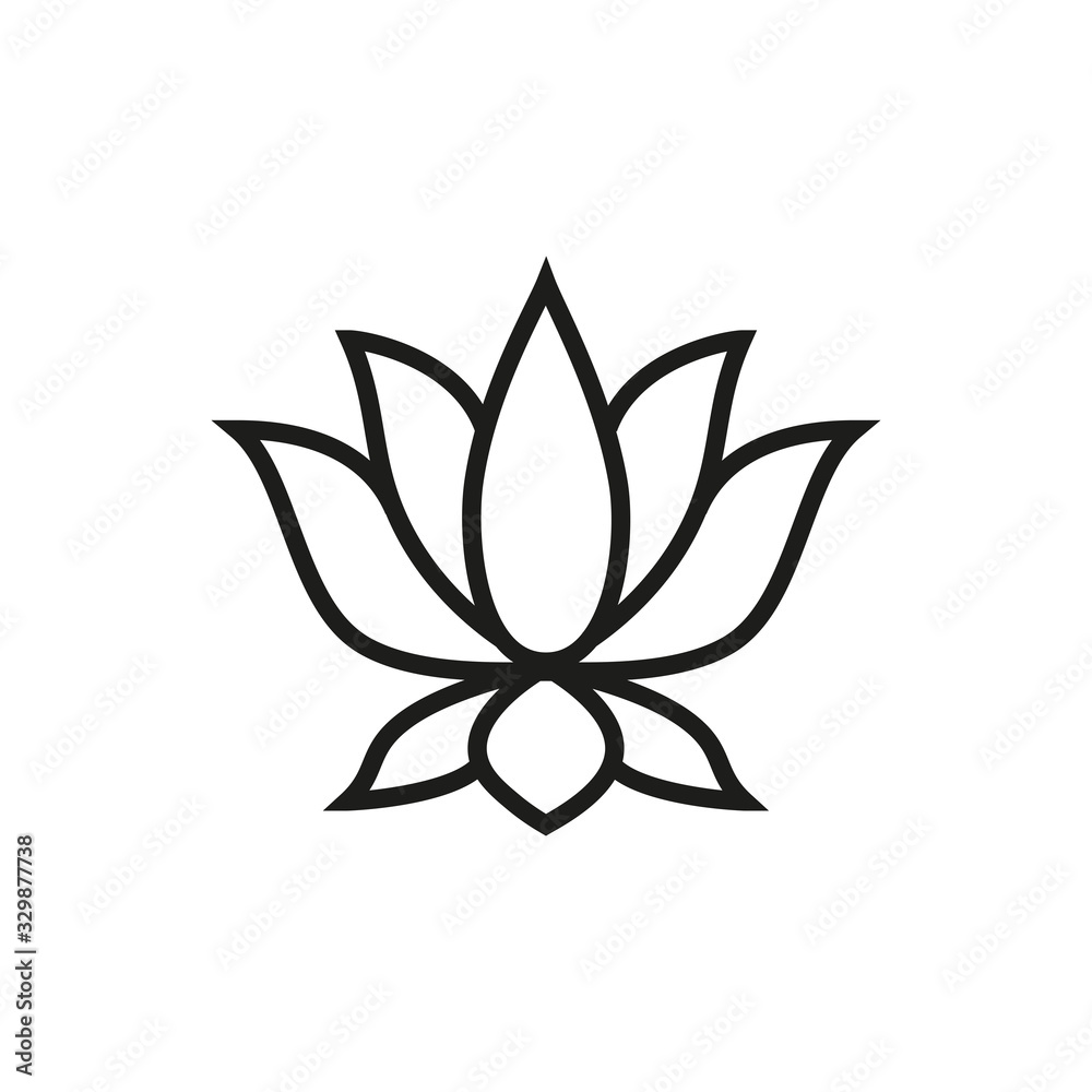 lotus vector icon, flower icon in trendy flat design lotus vector icon, flower icon in trendy flat design
