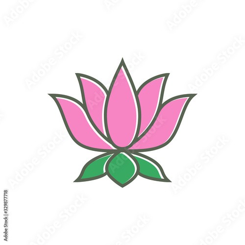 lotus vector icon  flower icon in trendy flat design 