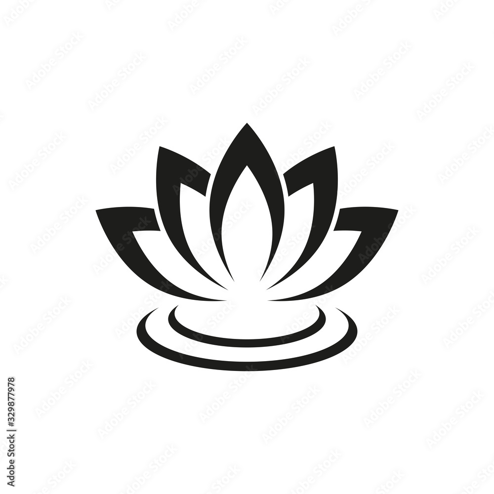 lotus vector icon, flower icon in trendy flat design lotus vector icon, flower icon in trendy flat design