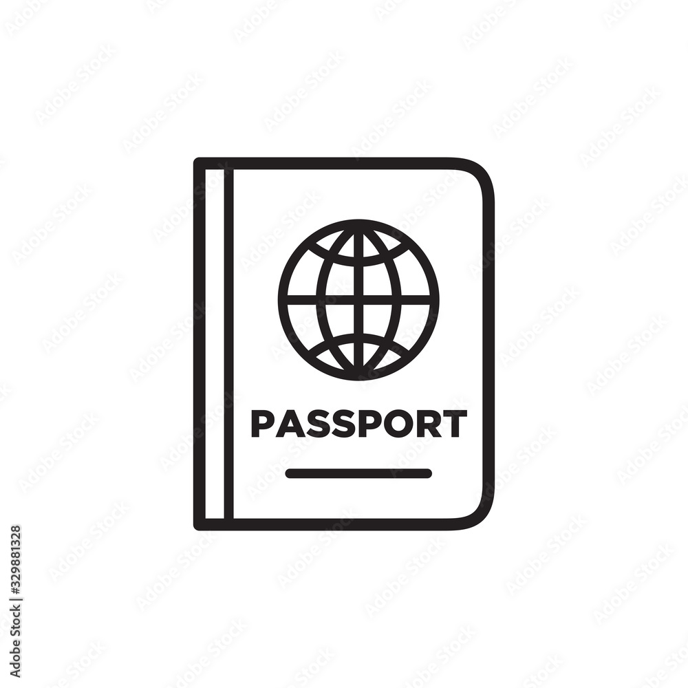 passport icon in trendy flat design passport icon in trendy flat design