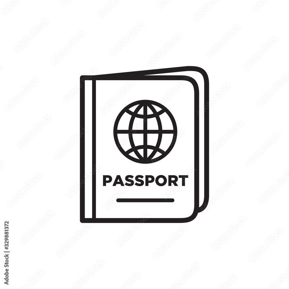 passport icon in trendy flat design passport icon in trendy flat design