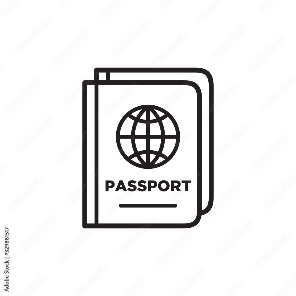 passport icon in trendy flat design passport icon in trendy flat design