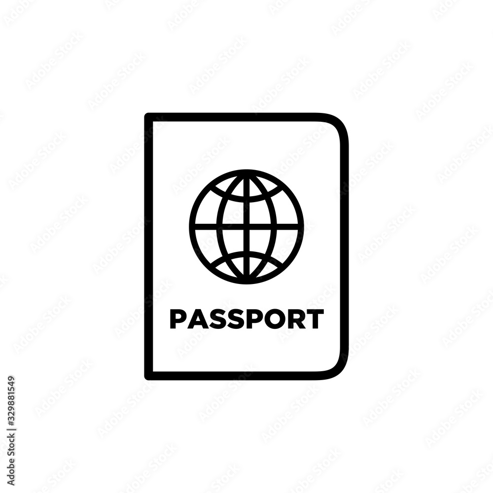 passport icon in trendy flat design passport icon in trendy flat design