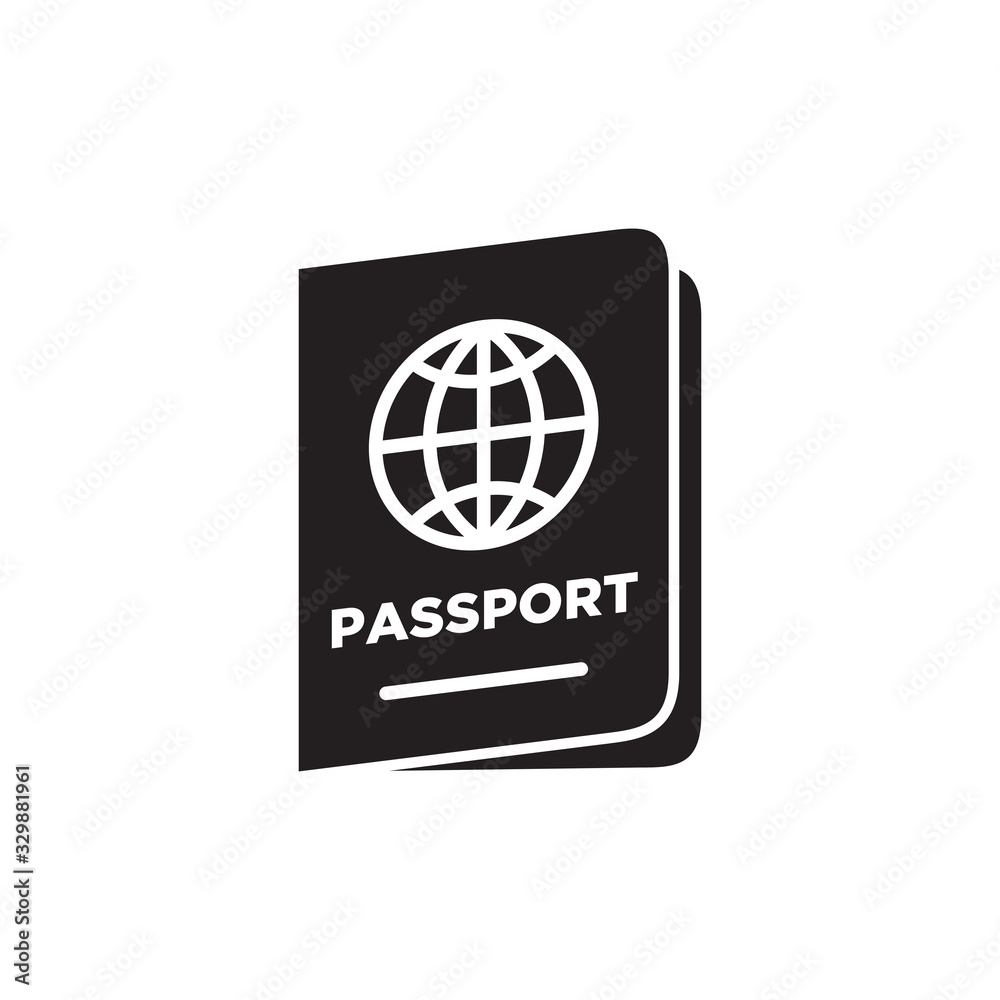 passport icon in trendy flat design passport icon in trendy flat design