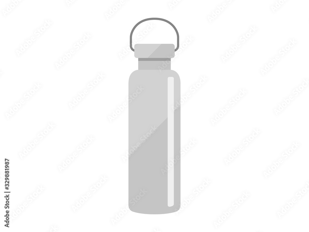 ステンレスの水筒のイラスト ステンレスの水筒のイラスト