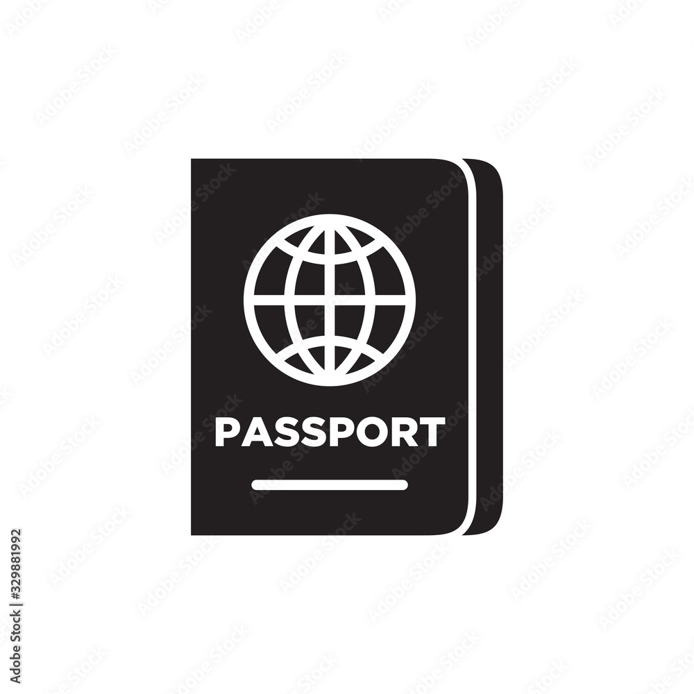 passport icon in trendy flat design passport icon in trendy flat design