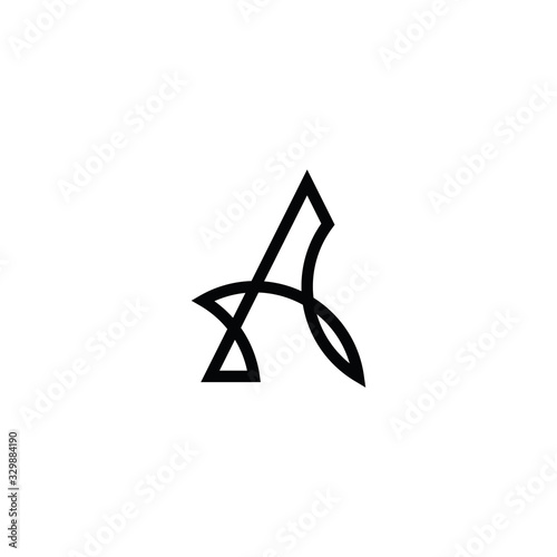 Abstract Letter A logo