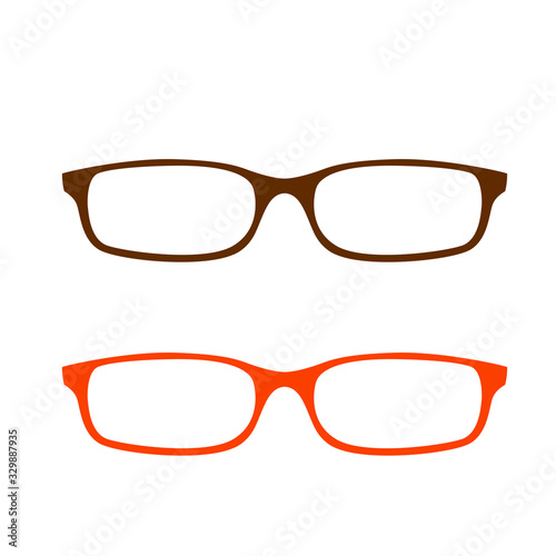 eyeglass frames black,vector illustration,flat style