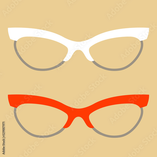 eyeglass frames black,vector illustration,flat style