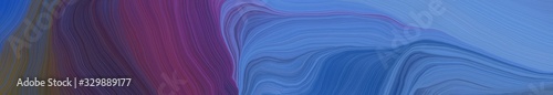 landscape banner with waves. modern waves background design with steel blue, very dark magenta and dark slate blue color