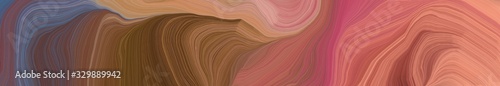 wide colored background banner with moderate red  old mauve and light coral color. smooth swirl waves background illustration