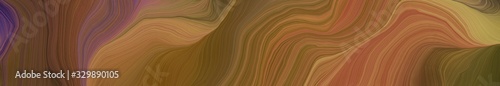 landscape banner with waves. modern soft swirl waves background design with brown, peru and old mauve color