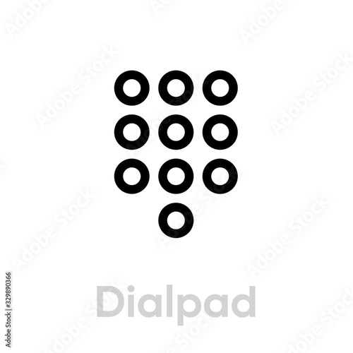 Dialpad call phone icon. Editable line vector. © Vector Icons