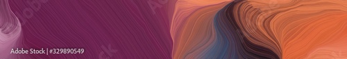 landscape orientation graphic with waves. abstract waves design with old mauve, indian red and moderate red color