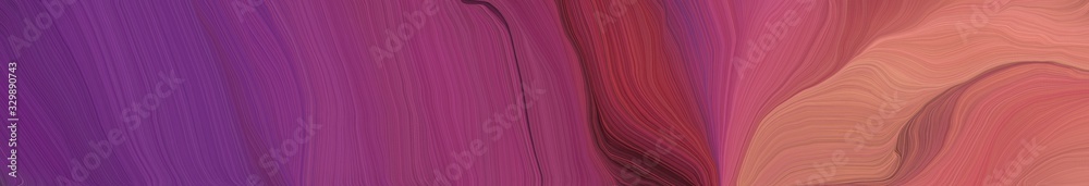 landscape orientation graphic with waves. modern waves background illustration with dark moderate pink, indian red and moderate red color