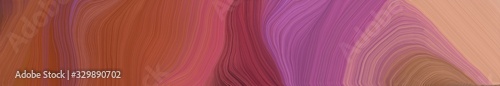 dynamic wide colored banner. modern soft swirl waves background design with moderate red, pale violet red and dark salmon color