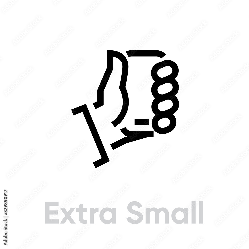 Tech specs extra small phone icon. Editable line vector. Tech specs extra small phone icon. Editable line vector.
