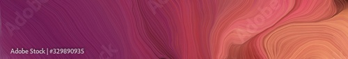 beautiful wide colored banner with dark moderate pink, indian red and moderate red color. smooth swirl waves background illustration