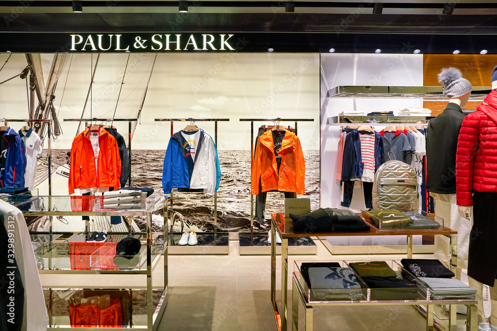 HONG KONG CHINA CIRCA JANUARY 2019 Interior Shot Of Paul Shark hong-kong-china-circa-january-2019-interior-shot-of-paul-shark