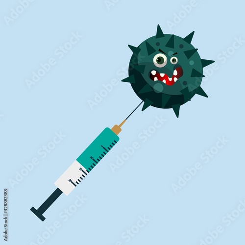 Vector design that vaccinated the virus bacteria with an injector