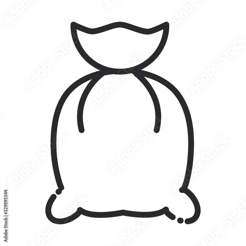 cleaning, dirty laundry bag domestic hygiene line style icon