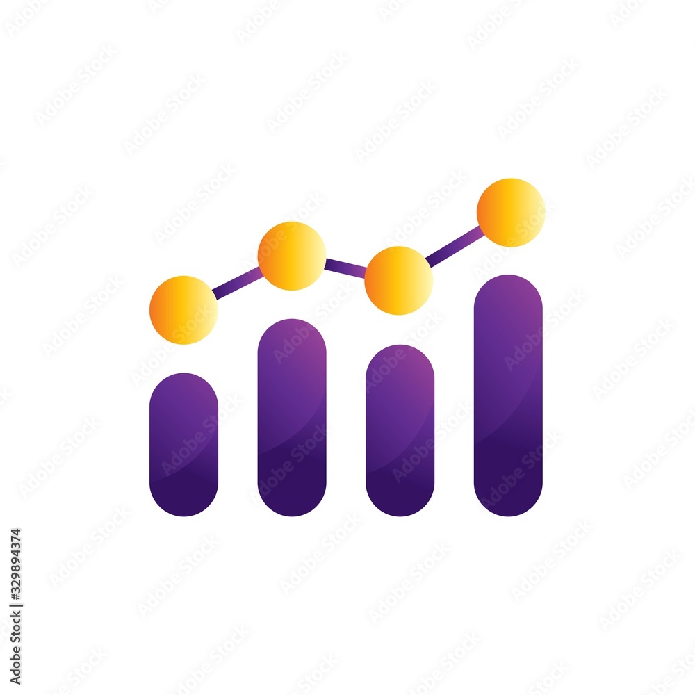 Earning analytics icon for websites and apps,abstract color Earning analytics icon for websites and apps,abstract color