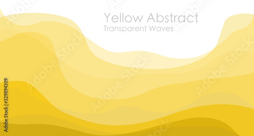 Yellow abstract wavy transition. Light dark gradient yellow wave cloud, desert, tulle, sunset. Blonde hair. Gradual change. Light Yellow white background. Intangible Illustration Vector