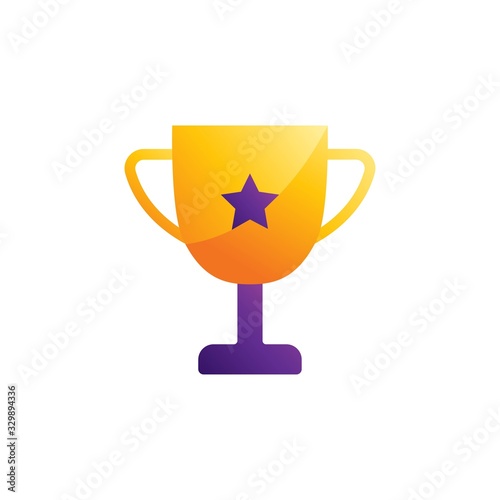 Trophy icon for websites and apps,abstract color