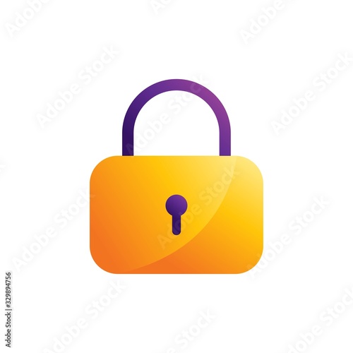 Locked icon for websites and apps,abstract color