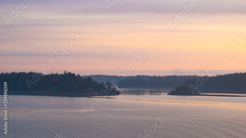 Islands of Scandinavia Sweden sunrise Baltic sea © fotofotofoto
