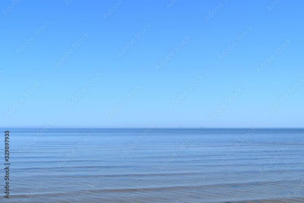 Baltic sea blue water blue sky dunes
