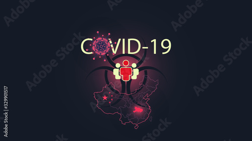 Coronavirus 2019-nCoV banner, Coronavirus in China. Novel coronavirus (2019-nCoV), CoV 