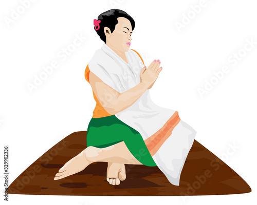 one woman sitting on seat vector design