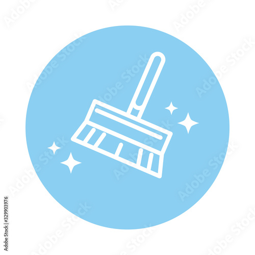 cleaning, brush service domestic hygiene block color style icon