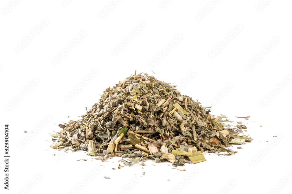 wormwood herb or in latin Absinthii herba herb heap of isolated on white background. medicinal healing herbs. herbal medicine. alternative medicine wormwood herb or in latin Absinthii herba herb heap of isolated on white background. medicinal healing herbs. herbal medicine. alternative medicine