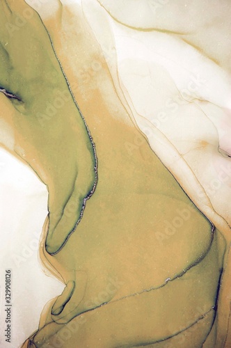 Abstract fluid art in alcohol ink painting technique.